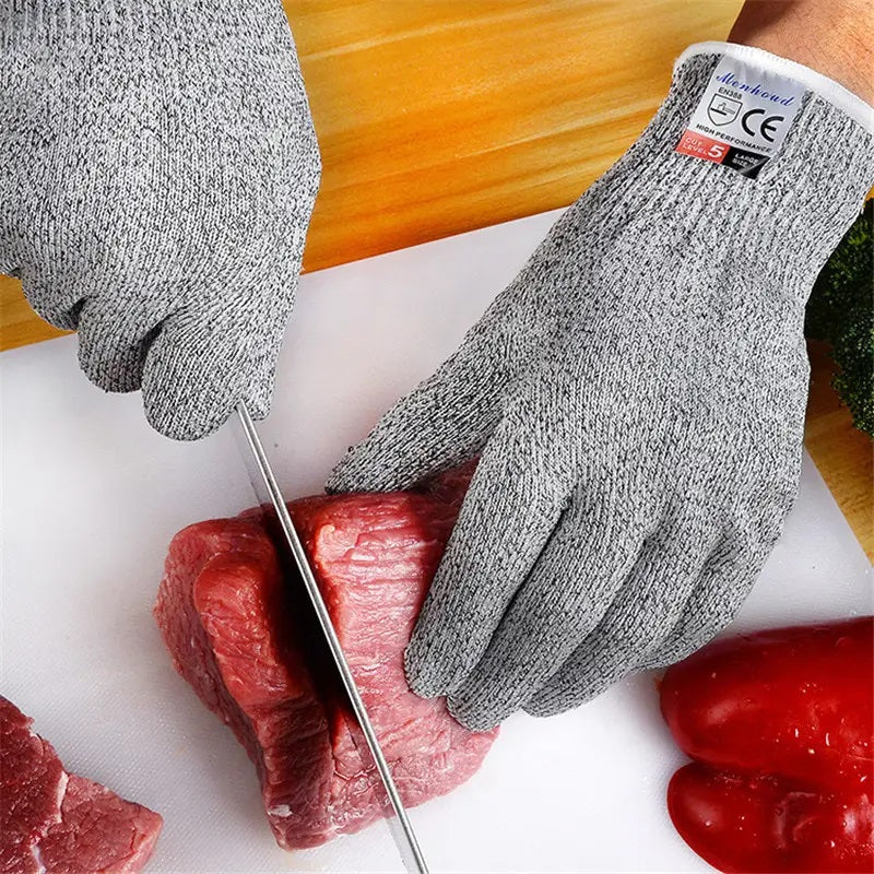 DIBEIREN Food Grade Level 5 Cut Resistant Gloves for Hand Kitchen Safety Glove