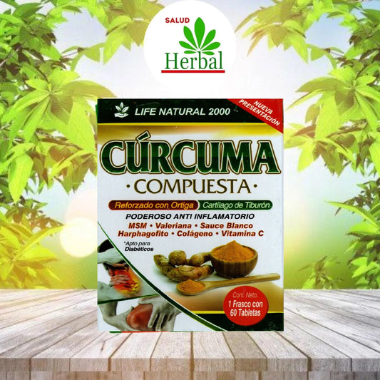 Curcuma Compuesta/Compound Turmeric-Digestion.Liver/Higado.Dolores/Aches & Pains